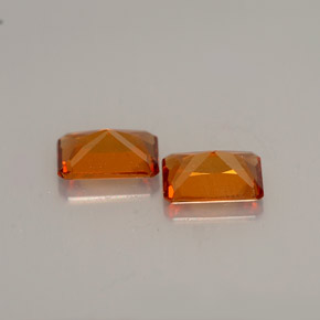 캐럿 천연 오렌지 헤소나이트 가넷 보석, 에메랄드 컷, 6.1×4 mm, VS-SI