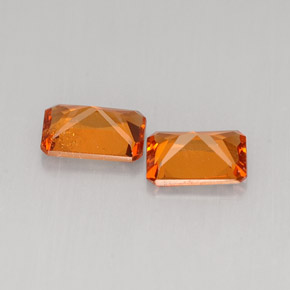 캐럿 천연 만다린 오렌지 헤소나이트 가넷 보석, 에메랄드 컷, 5.8×4.1 mm, VS-SI