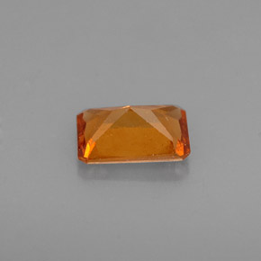 0.63캐럿 천연 만다린 오렌지 헤소나이트 가넷, 에메랄드 컷, 6.1×4.1 mm, VS