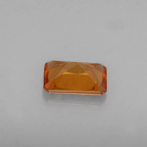0.60캐럿 천연 만다린 오렌지 헤소나이트 가넷, 에메랄드 컷, 6.1×4.1 mm, VS