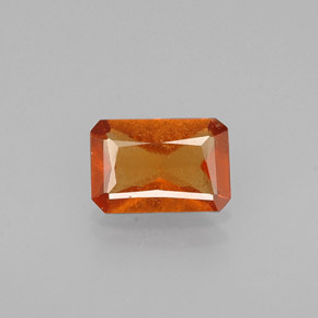 0.56캐럿 천연 만다린 오렌지 헤소나이트 가넷, 에메랄드 컷, 6.1×4.2 mm, VS-SI