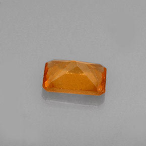 0.65캐럿 천연 오렌지 헤소나이트 가넷, 에메랄드 컷, 6.1×4.1 mm, VS