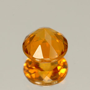 0.80캐럿 천연 만다린 오렌지 헤소나이트 가넷, 라운드 컷, 5.43 mm, VVS