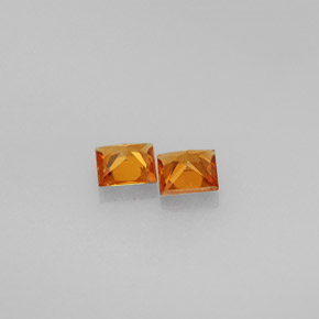캐럿 천연 만다린 오렌지 헤소나이트 가넷 보석, 스퀘어, 4×3.9 mm, VS