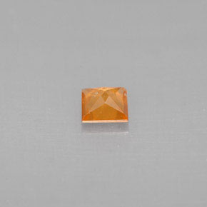 0.32캐럿 천연 만다린 오렌지 헤소나이트 가넷, 스퀘어, 3.9×3.9 mm, VS