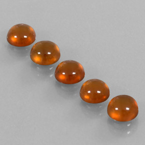 캐럿 천연 만다린 오렌지 헤소나이트 가넷 보석, 투명한, 6.07 mm, 투명/반투명