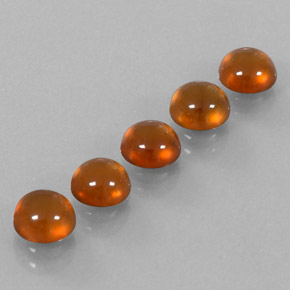 캐럿 천연 만다린 오렌지 헤소나이트 가넷 보석, 투명한, 6.07 mm, 투명/반투명