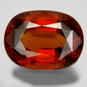 22.77캐럿 천연 시나몬 오렌지 헤소나이트 가넷, 타원형 컷, 19.3×14.6 mm, VS