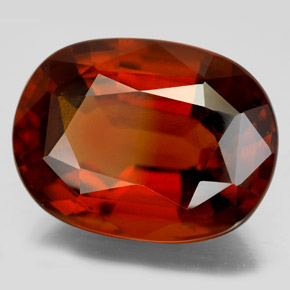 22.77캐럿 천연 시나몬 오렌지 헤소나이트 가넷, 타원형 컷, 19.3×14.6 mm, VS