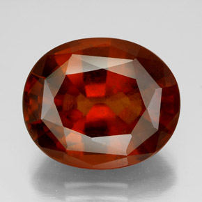 13.00캐럿 천연 시나몬 오렌지 헤소나이트 가넷, 타원형 컷, 15.7×13.1 mm, VS-SI