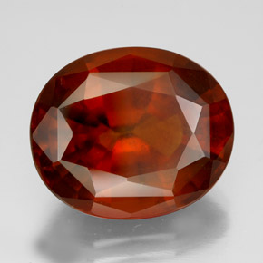 13.00캐럿 천연 시나몬 오렌지 헤소나이트 가넷, 타원형 컷, 15.7×13.1 mm, VS-SI