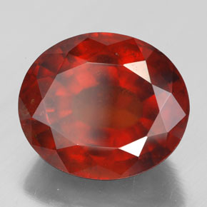 8.66캐럿 천연 시나몬 오렌지 헤소나이트 가넷, 타원형 컷, 12.9×11 mm, VS