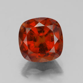 3.08캐럿 천연 시나몬 오렌지 헤소나이트 가넷, 쿠션 컷, 8.1×8 mm, VS