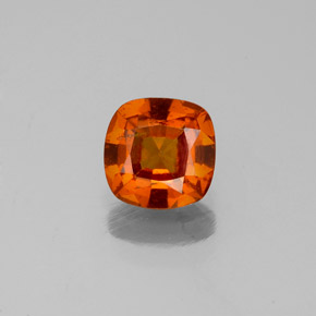 0.96캐럿 천연 붉은빛 오렌지 헤소나이트 가넷, 쿠션 컷, 6×6 mm, VS-SI