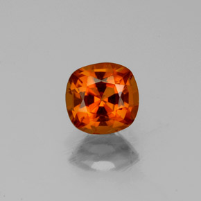 1.18캐럿 천연 시나몬 오렌지 헤소나이트 가넷, 쿠션 컷, 6.1×5.9 mm, VS