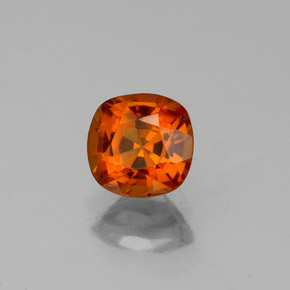 1.18캐럿 천연 시나몬 오렌지 헤소나이트 가넷, 쿠션 컷, 6.1×5.9 mm, VS