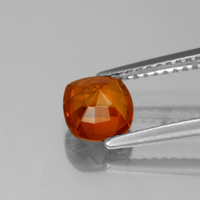1.18캐럿 천연 시나몬 오렌지 헤소나이트 가넷, 쿠션 컷, 6.1×5.9 mm, VS