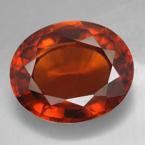 9.14캐럿 천연 시나몬 오렌지 헤소나이트 가넷, 타원형 컷, 14.2×11.7 mm, VS