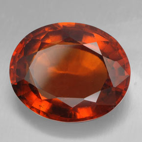 9.14캐럿 천연 시나몬 오렌지 헤소나이트 가넷, 타원형 컷, 14.2×11.7 mm, VS