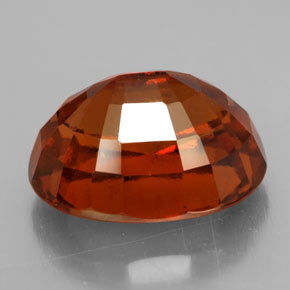 6.11캐럿 천연 시나몬 오렌지 헤소나이트 가넷, 타원형 컷, 11.8×9.2 mm, VS
