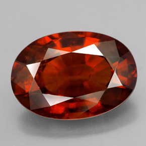 9.93캐럿 천연 시나몬 오렌지 헤소나이트 가넷, 타원형 컷, 16×11.3 mm, VS