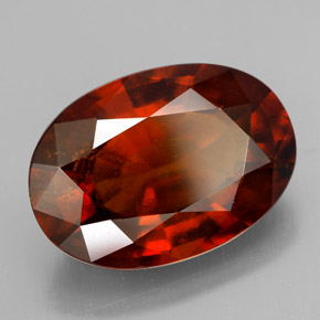 9.93캐럿 천연 시나몬 오렌지 헤소나이트 가넷, 타원형 컷, 16×11.3 mm, VS