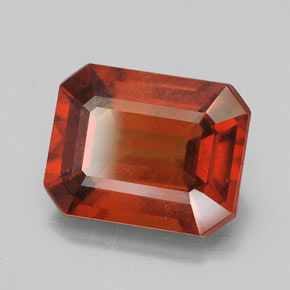 6.53캐럿 천연 시나몬 오렌지 헤소나이트 가넷, 에메랄드 컷, 12.2×9.6 mm, VS