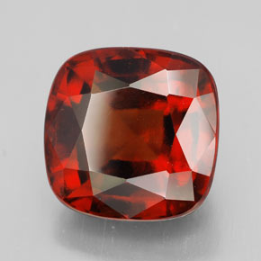 8.60캐럿 천연 시나몬 오렌지 헤소나이트 가넷, 쿠션 컷, 11.4×11.2 mm, VS
