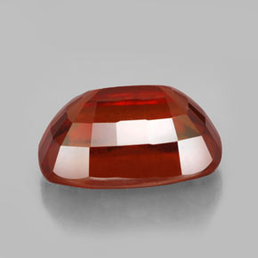 6.52캐럿 천연 딥 오렌지 헤소나이트 가넷, 쿠션 컷, 12.6×8.9 mm, VS