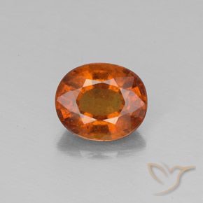 1.56ct 자연스러운 Medium Orange  헤소나이트 가넷, 타원형, VS-SI