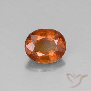 1.56캐럿 천연 Medium Orange  헤소나이트 가넷, 타원형, VS-SI