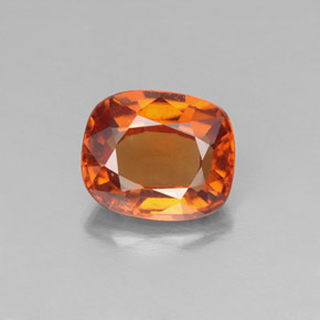 1.84캐럿 천연 시나몬 오렌지 헤소나이트 가넷, 쿠션 컷, 7.9×6.6 mm, VS-SI