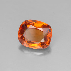 1.84캐럿 천연 시나몬 오렌지 헤소나이트 가넷, 쿠션 컷, 7.9×6.6 mm, VS-SI