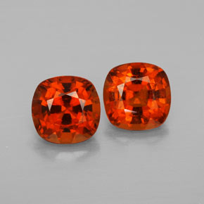 캐럿 천연 시나몬 오렌지 헤소나이트 가넷 보석, 쿠션 컷, 7.1×7 mm, VS