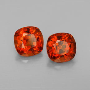 캐럿 천연 시나몬 오렌지 헤소나이트 가넷 보석, 쿠션 컷, 7.1×7 mm, VS