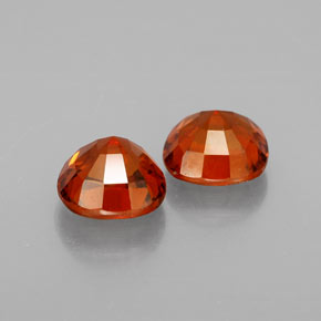 캐럿 천연 시나몬 오렌지 헤소나이트 가넷 보석, 쿠션 컷, 7.1×7 mm, VS
