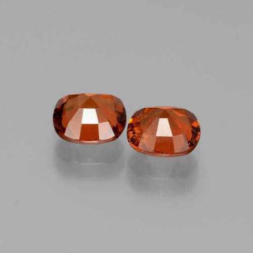 3.13캐럿 천연 앰버 오렌지 헤소나이트 가넷 보석, 쿠션 컷, 6.9×6.9 mm, SI