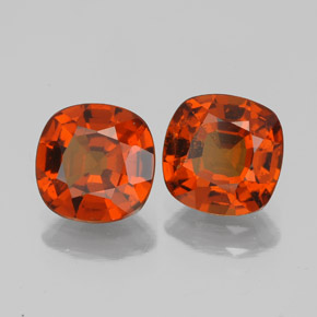 캐럿 천연 시나몬 오렌지 헤소나이트 가넷 보석, 쿠션 컷, 7.2×7.2 mm, VS
