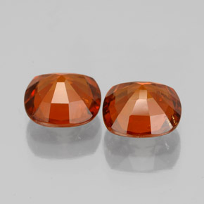 캐럿 천연 시나몬 오렌지 헤소나이트 가넷 보석, 쿠션 컷, 7.2×7.2 mm, VS