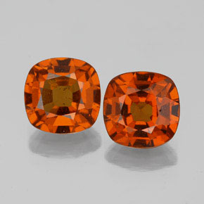 3.23캐럿 천연 시나몬 오렌지 헤소나이트 가넷 보석, 쿠션 컷, 7.2×7.1 mm, VS