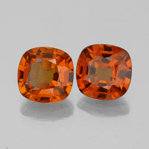 3.23캐럿 천연 시나몬 오렌지 헤소나이트 가넷 보석, 쿠션 컷, 7.2×7.1 mm, VS
