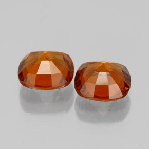 3.23캐럿 천연 시나몬 오렌지 헤소나이트 가넷 보석, 쿠션 컷, 7.2×7.1 mm, VS