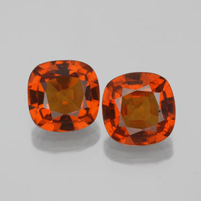 3.13캐럿 천연 밝은 빨간색 헤소나이트 가넷 보석, 쿠션 컷, 7.1×7.1 mm, VS-SI