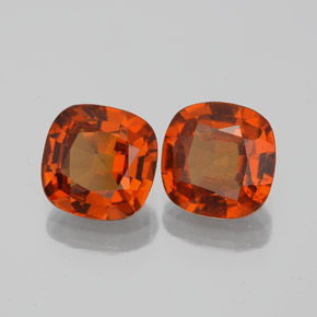 3.13캐럿 천연 밝은 빨간색 헤소나이트 가넷 보석, 쿠션 컷, 7.1×7.1 mm, VS-SI