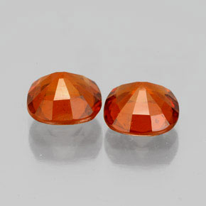 3.13캐럿 천연 파이어 오렌지 헤소나이트 가넷 보석, 쿠션 컷, 7×6.9 mm, VS-SI