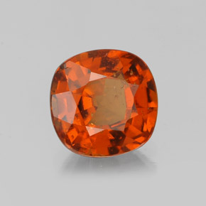 1.62캐럿 천연 밝은 빨간색 헤소나이트 가넷, 쿠션 컷, 7×7 mm, VS-SI