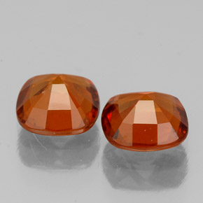 1.98캐럿 천연 붉은빛 오렌지 헤소나이트 가넷 보석, 쿠션 컷, 6.1×6 mm, SI