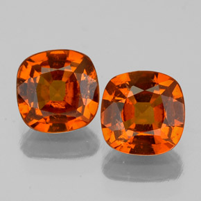 캐럿 천연 시나몬 오렌지 헤소나이트 가넷 보석, 쿠션 컷, 6×6 mm, VS-SI