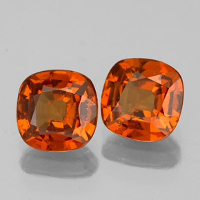 캐럿 천연 시나몬 오렌지 헤소나이트 가넷 보석, 쿠션 컷, 6×6 mm, VS-SI