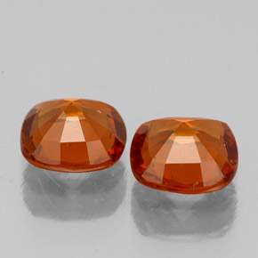 캐럿 천연 시나몬 오렌지 헤소나이트 가넷 보석, 쿠션 컷, 6×6 mm, VS-SI